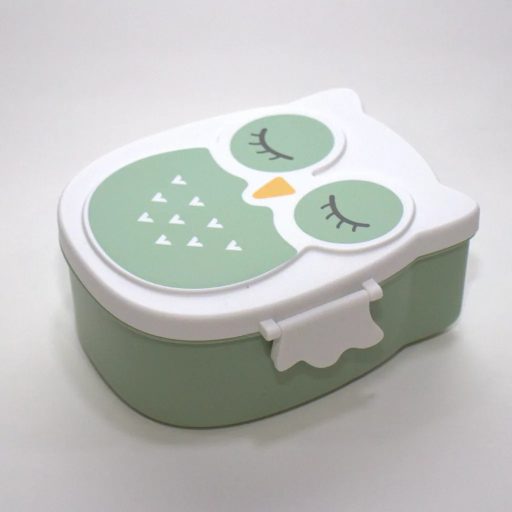 Yuko B Bento uzsonnás doboz - bagoly - zöld