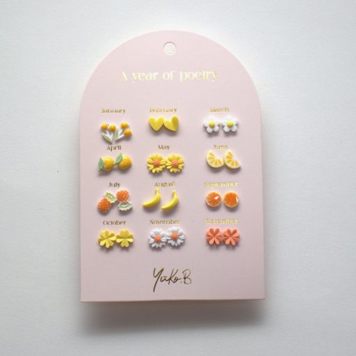 Yuko B A year of yellow poetry fülbevaló szett