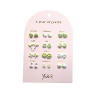 Yuko B A year of fresh green poetry fülbevaló szett