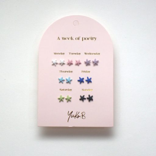 Yuko B A week of poetry fülbevaló szett - Sea stars