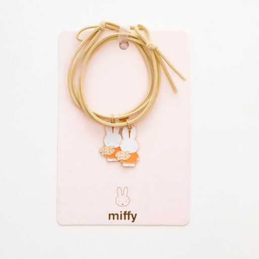 Miffy x Yuko B barátság karkötő / hajgumi - narancssárga